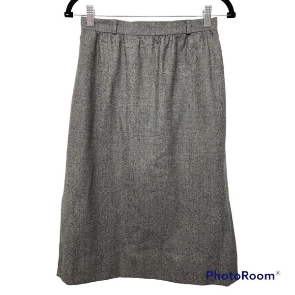 Vintage Chloe Pencil Skirt with side slits zipper back and pockets dark academia - Picture 1 of 14